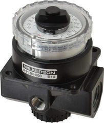 Wilkerson - 1/2 NPT Port, 195 CFM, Zinc Dial Air Regulator - 5 to 160 psi Range, 300 Max psi Supply Pressure, 1/4" Gauge Port Thread, 3.2" Wide x 4.19" High - Americas Industrial Supply