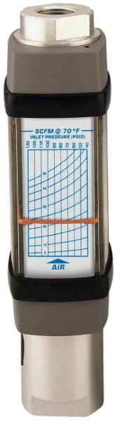 Hedland - 1/4" NPTF Port Compressed Air & Gas Flowmeter - 600 Max psi, 20 SCFM, Anodized Aluminum - Americas Industrial Supply