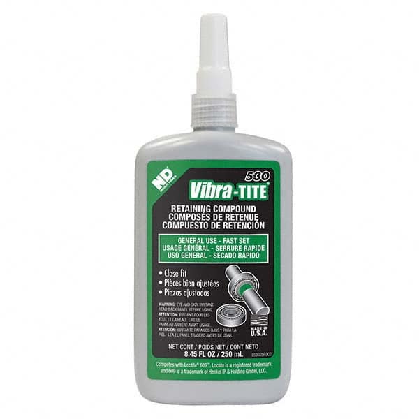 Vibra-Tite - 250 mL Bottle, Green, General Purpose Retaining Compound - Americas Industrial Supply