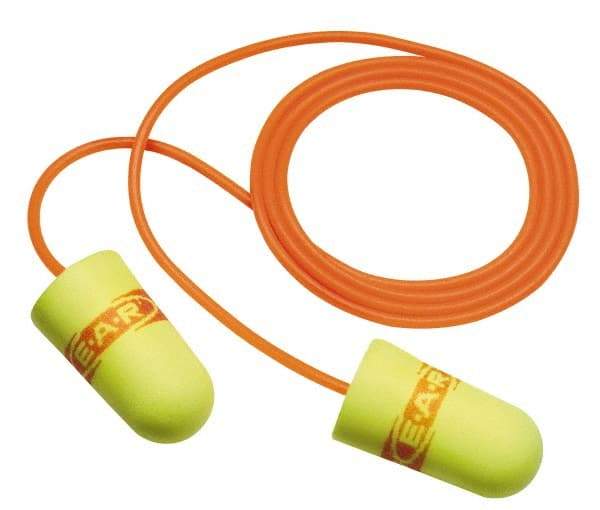 3M - Disposable, Corded, 33 dB, Barrel Earplugs - Yellow, 200 Pairs - Americas Industrial Supply