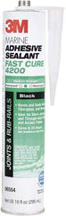 3M - 12.8 oz Cartridge White Polyurethane Marine Adhesive Sealant - 190°F Max Operating Temp, 48 hr Tack Free Dry Time - Americas Industrial Supply