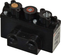 ARO/Ingersoll-Rand - 1/4" Inlet x 1/4" Outlet, Pilot Actuator, Spring Return, 2 Position, Body Ported Solenoid Air Valve - 32 CFM, 0.9 CV, 4 Way, 150 psi, 2-15/16" Long x 1-15/16" Wide x 1-15/16" High, 0 to 180°F - Americas Industrial Supply