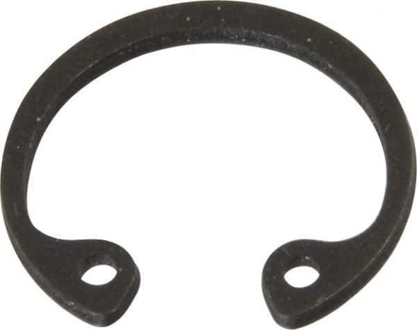 Value Collection - 1/2" Nominal, 0.035" Thick, Phosphate Finish, Spring Steel Snap Internal Retaining Ring - 0.039" Groove Width, 0.015" Groove Depth, 0.53" Groove Diam - Americas Industrial Supply