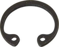 Value Collection - 1/2" Nominal, 0.035" Thick, Phosphate Finish, Spring Steel Snap Internal Retaining Ring - 0.039" Groove Width, 0.015" Groove Depth, 0.53" Groove Diam - Americas Industrial Supply