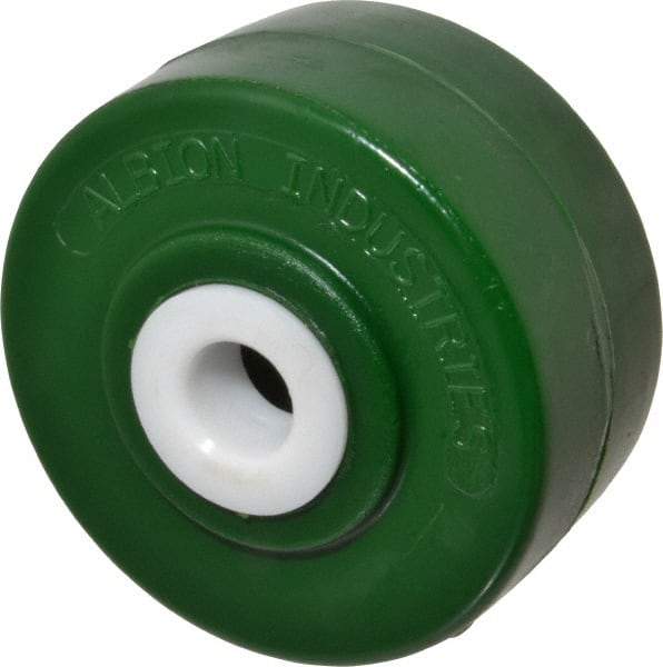 Albion - 4 Inch Diameter x 2 Inch Wide, Polyurethane Caster Wheel - 1,000 Lb. Capacity, 2-3/16 Inch Hub Length, 3/4 Inch Axle Diameter, Delrin Bearing - Americas Industrial Supply