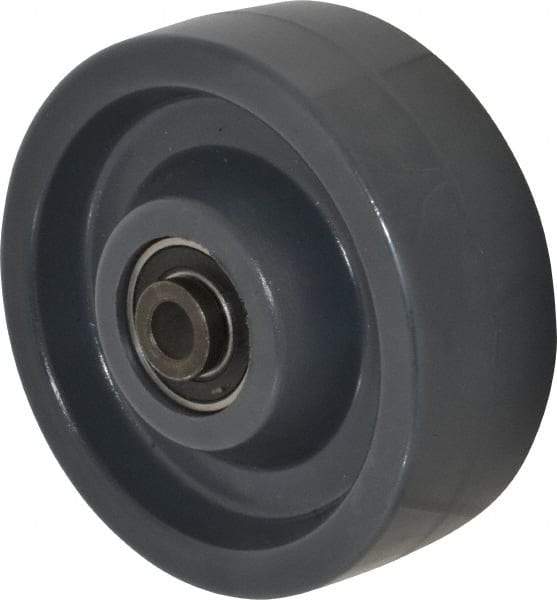 Albion - 5 Inch Diameter x 2 Inch Wide, Polyurethane Caster Wheel - 1,200 Lb. Capacity, 2-7/16 Inch Hub Length, 1/2 Inch Axle Diameter, Precision Ball Bearing - Americas Industrial Supply