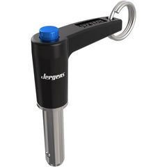 25 mm Pin Diameter, 60 mm Grip Length, L-Handle Kwik-Lok Pin, Stainless Steel, Black Finish