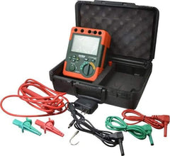 Extech - Digital LCD Display, 60,000 Megohm Electrical Insulation Resistance Tester & Megohmmeter - 5,000 VAC Max Test Voltage, Powered by 1.5V AA Battery - Americas Industrial Supply