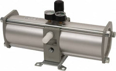 SMC PNEUMATICS - 1/2" NPT Booster Regulator - 63 Max SCFM, 1:2 Pressure Increase Ratio, 150 Max psi - Americas Industrial Supply