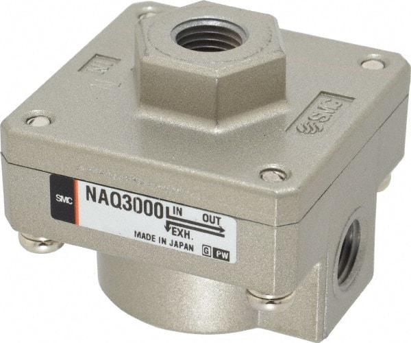 SMC PNEUMATICS - 1/4" NPTF Quick Exhaust Valve - 7 to 150 psi - Americas Industrial Supply