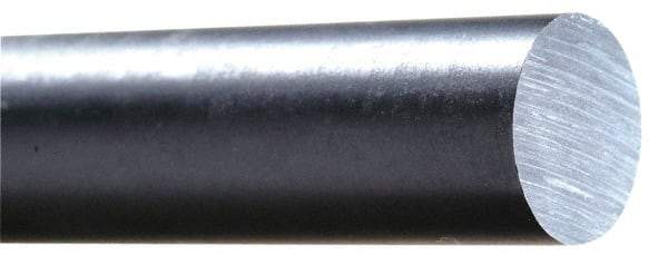 Made in USA - 2' Long, 4-1/2" Diam, Acetal Plastic Rod - Black - Americas Industrial Supply