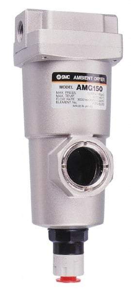 SMC PNEUMATICS - 2" NPT Pipe, 424 CFM Refrigerated Air Dryer - 75 kw, 16-3/4" Long, Open Auto Drain - Americas Industrial Supply