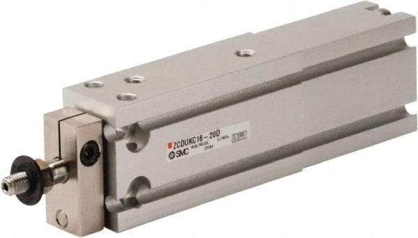 SMC PNEUMATICS - 16mm Bore x 20mm Stroke Vacuum Cylinder - 85 psi, 125.5mm OAL - Americas Industrial Supply