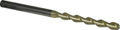 Accupro - 1/2", 4" LOC, 1/2" Shank Diam, 8" OAL, 2 Flute, Solid Carbide Square End Mill - Single End, ZrN Finish, Spiral Flute, 45° Helix, Centercutting, Right Hand Cut, Right Hand Flute - Americas Industrial Supply