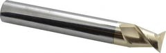 Accupro - 1", 1-1/4" LOC, 1" Shank Diam, 7" OAL, 2 Flute, Solid Carbide Square End Mill - Single End, ZrN Finish, Spiral Flute, 45° Helix, Centercutting, Right Hand Cut, Right Hand Flute - Americas Industrial Supply