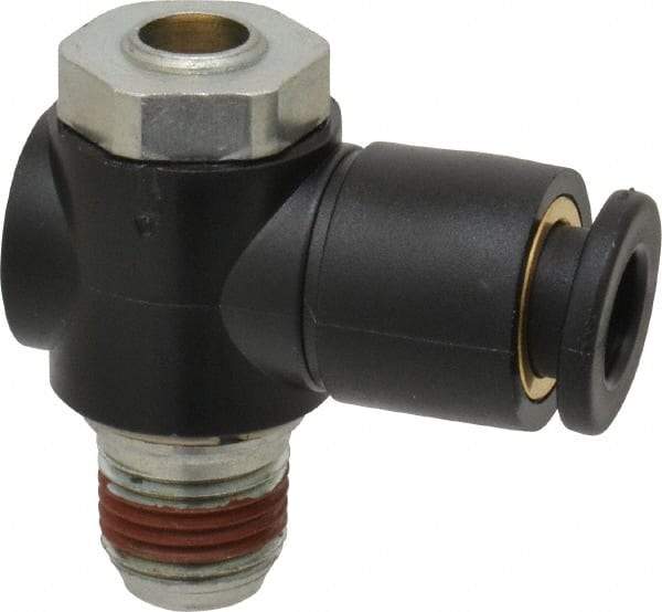 ARO/Ingersoll-Rand - 1/8" Male NPT x 1/4" Female NPT Right Angle Flow Control Valve - Americas Industrial Supply