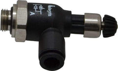 Legris - 6mm Tube OD x 1/8 Male BSPP Compact Meter Out Flow Control Valve - 14.5 to 145 psi, Nylon - Americas Industrial Supply