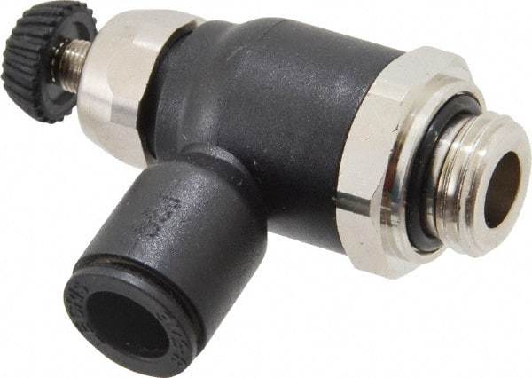 Legris - 8mm Tube OD x 1/4 Male BSPP Compact Meter Out Flow Control Valve - 14.5 to 145 psi, Nylon - Americas Industrial Supply
