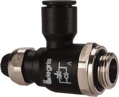 Legris - 10mm Tube OD x 3/8 Male BSPP Compact Meter Out Flow Control Valve - 14.5 to 145 psi, Nylon - Americas Industrial Supply