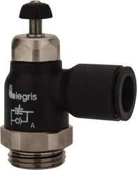 Legris - 12mm Tube OD x 1/2 Male BSPP Compact Meter Out Flow Control Valve - 14.5 to 145 psi, Nylon - Americas Industrial Supply