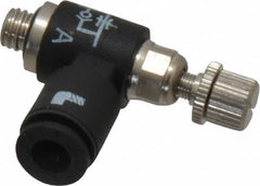 Legris - 10-32 Male NPT x 5/32" Tube OD Miniature Exhaust Valve - Americas Industrial Supply