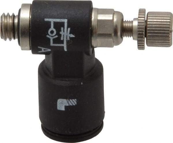 Legris - 10-32 Male NPT x 1/4" Tube OD Miniature Exhaust Valve - Americas Industrial Supply