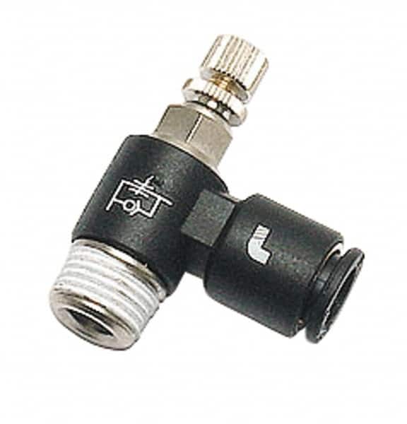 Legris - 8mm Tube OD x 3/8" BSPP Miniature Flow Control Regulator - 0 to 145 psi & Nylon Material - Americas Industrial Supply