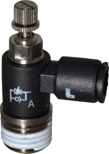 Legris - 1/4 Male NPT x 1/4" Tube OD Miniature Exhaust Valve - Americas Industrial Supply
