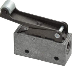 Mead - 3 Way Pilot Air Valve - 1/8" NPT Inlet, Steel Roller - Americas Industrial Supply
