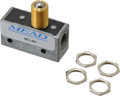 Mead - 3 Way Pilot Air Valve - 1/8" NPT Inlet, Ball Roller - Americas Industrial Supply