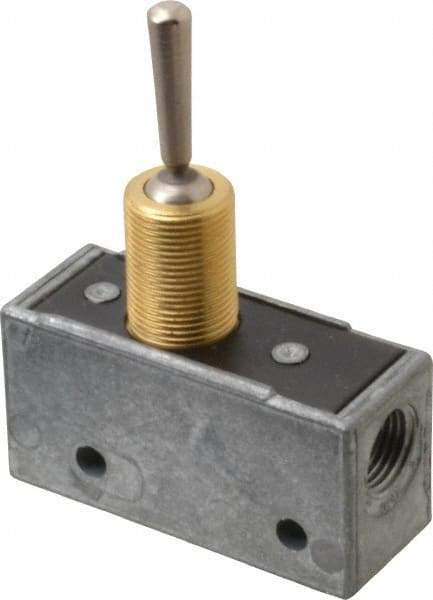 Mead - 3 Way Pilot Air Valve - 1/8" NPT Inlet, Flip Toggle - Americas Industrial Supply