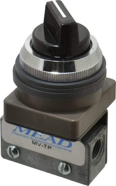 Mead - 3 Way Pilot Air Valve - 1/8" NPT Inlet, Two Position - Americas Industrial Supply