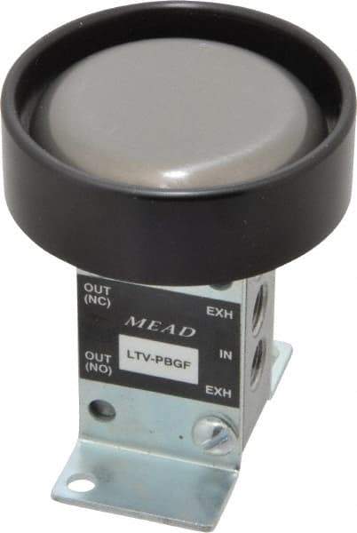 Mead - 0.24 CV Rate Ergonomic Low Stress Valve - 14 CFM, 125 Max psi, Foot Mount - Americas Industrial Supply
