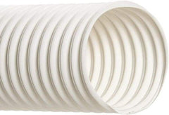 Hi-Tech Duravent - 5" Inside x 5.29" Outside Diam, Food & Beverage Hose - 8" Bend Radius, White, 25' Long, 15 Vacuum Rating, 9 psi Working Pressure - Americas Industrial Supply