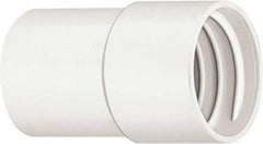 Hi-Tech Duravent - 1-1/2" Screw-On Hose Cuff - PVC, White - Americas Industrial Supply