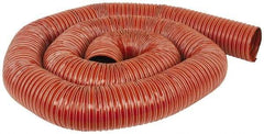 Hi-Tech Duravent - 4" ID, 7 Hg Vac Rating, 13 psi, Fiberglass Vacuum & Duct Hose - 12' Long, Brick Red, 2" Bend Radius, -65 to 450°F (Intermittent to 500) - Americas Industrial Supply