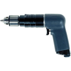 Ingersoll-Rand - 3/8" Keyed Chuck - Pistol Grip Handle, 3,950 RPM, 0.51 hp, 90 psi - Americas Industrial Supply