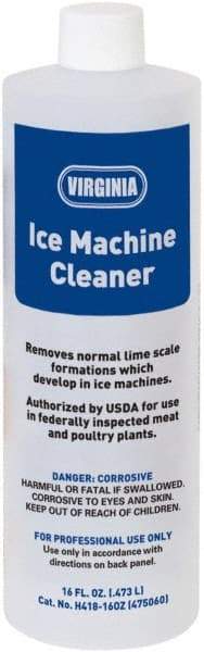 Parker - 16 oz Bottle Ice Machine Cleaner - For Ice Machines: Cube, Tube, Flake & Commercial Dishwasher - Americas Industrial Supply