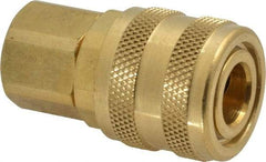 Value Collection - 1/4 Female NPT ARO Pneumatic Hose Coupler - Brass, 1/4" Body Diam - Americas Industrial Supply