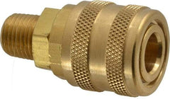 Value Collection - 1/4 Male NPT ARO Pneumatic Hose Coupler - Brass, 1/4" Body Diam - Americas Industrial Supply