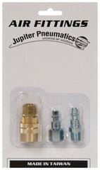 Value Collection - 3 Piece 1/4" Body 1/4 NPT 145 psi Industrial Pneumatic Coupling Plug Set - Americas Industrial Supply
