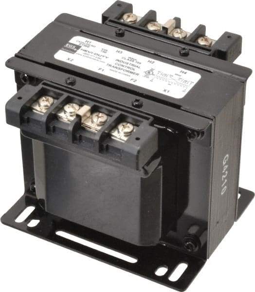 Sola/Hevi-Duty - 1 Phase, 0.15 kVA, Control Transformer - 2 Input, 1 Output Winding, 60 Hz, 4.48 Inch Deep x 3.89 Inch High, 131°F Temp Rise - Americas Industrial Supply