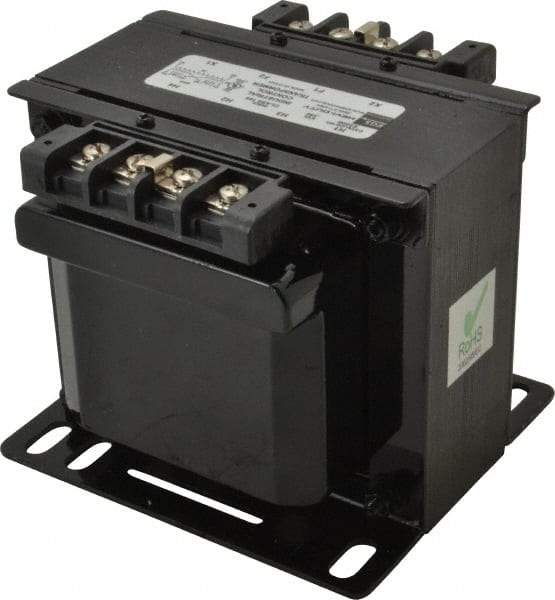 Sola/Hevi-Duty - 1 Phase, 0.35 kVA, Control Transformer - 2 Input, 1 Output Winding, 60 Hz, 5.53 Inch Deep x 4.53 Inch High, 131°F Temp Rise - Americas Industrial Supply