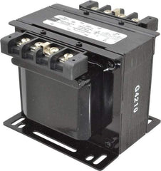 Sola/Hevi-Duty - 1 Phase, 0.2 kVA, Control Transformer - 2 Input, 1 Output Winding, 60, 50/60 at 220 V x 440 V, 50/60 at 230 V x 460 V Hz, 4.79 Inch Deep x 3.89 Inch High, 131°F Temp Rise - Americas Industrial Supply