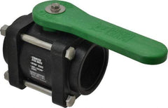 Green Leaf - 2" Pipe, Standard Port, Polypropylene Standard Ball Valve - 3 Piece, Inline - One Way Flow, FNPT x FNPT Ends, Lever Handle, 150 WOG - Americas Industrial Supply