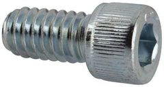 Value Collection - 1/4-20 UNC Hex Socket Drive, Socket Cap Screw - Alloy Steel, Zinc-Plated Finish, Fully Threaded, 1/2" Length Under Head - Americas Industrial Supply