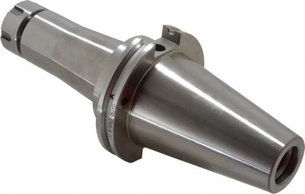 Accupro - 0.039" to 0.629" Capacity, 6" Projection, CAT50 Taper Shank, ER25 Collet Chuck - 0.0002" TIR, Through-Spindle & DIN Flange Coolant - Exact Industrial Supply