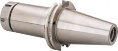 Accupro - 0.118" to 1.181" Capacity, 6" Projection, CAT50 Taper Shank, ER40 Collet Chuck - 0.0002" TIR, Through-Spindle & DIN Flange Coolant - Exact Industrial Supply