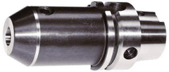 Accupro - HSK63A Taper Shank 1/4" Hole End Mill Holder/Adapter - 20mm Nose Diam, 5" Projection, Through-Spindle Coolant - Exact Industrial Supply