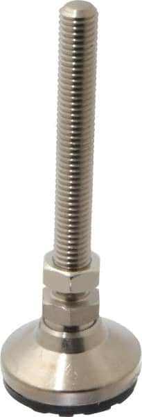 Gibraltar - 1/2-13 Bolt Thread, Studded Pivotal Stud Mount Leveling Pad & Mount - 5,000 Max Lb Capacity, 1-7/8" Base Diam - Americas Industrial Supply